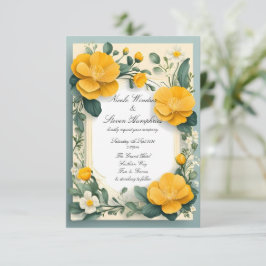 Forever in Bloom Buttercup Hochzeit Einladung