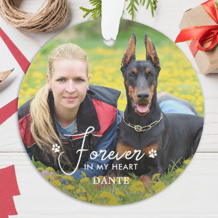 Forever in meinem Herz Custom Pet Hund Foto Memori Ornament