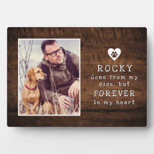 Forever in My Heart Foto & Name Dog/Cat Memorial Fotoplatte