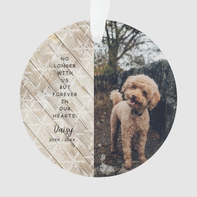 Forever In Our Hearts Christmas Photo Ornament (Vorderseite)