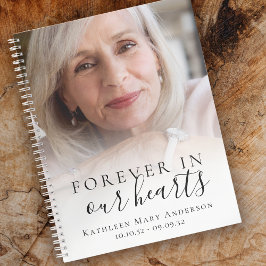 Forever in Our Hearts Foto Funeral Guest Book Notizbuch