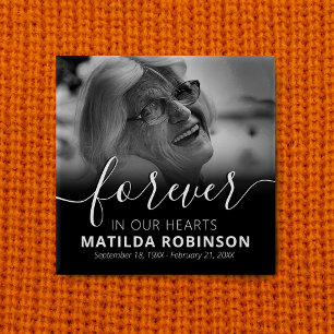 Forever in unserem Foto zur Beerdigung von Herzen Button