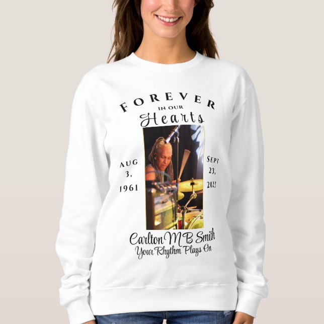 Forever in unserem Hearts Foto Memorial T - Shirt (Vorderseite)