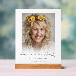 Forever in unserem Hearts Memorial Foto Acrylschild