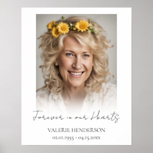 Forever in unserem Hearts Memorial Foto Poster