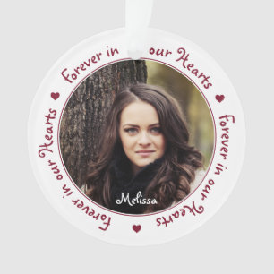 Forever in unserem Hearts Personalisiert Foto Memo Ornament