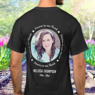 Forever in unserem Hearts Personalisiert Foto Memo T-Shirt