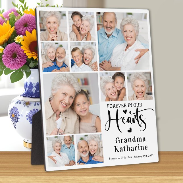 Forever in unserem Herz 10 Foto Collage Memorial Fotoplatte (Von Creator hochgeladen)