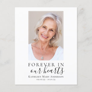 Forever in unserem Herzen Foto Beileid Vielen Dank