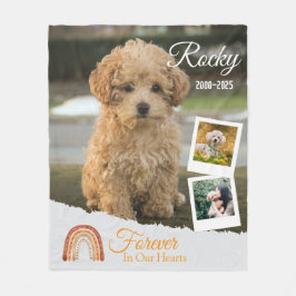 Forever in unserem Herzen Personalisiert Hunde-Ged Fleecedecke