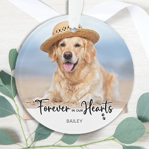 Forever in unseren Herzen - 2 Hunde Foto Pet Memor Ornament