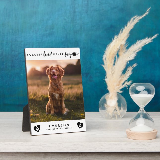 Forever Liebe nie vergessen Foto Haustiere 12x18 Fotoplatte (Seite)