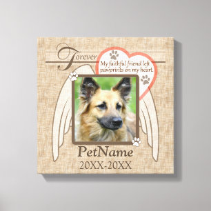 Forever Love Angel Wings Pet Beileid Custom Leinwanddruck