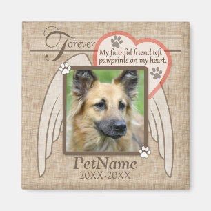 Forever Love Angel Wings Pet Beileid Custom Magnet