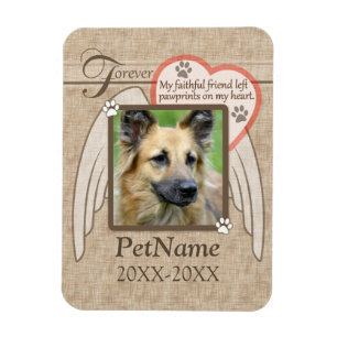 Forever Love Angel Wings Pet Beileid Custom Magnet