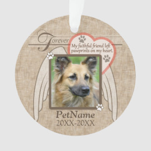 Forever Love Angel Wings Pet Beileid Custom Ornament