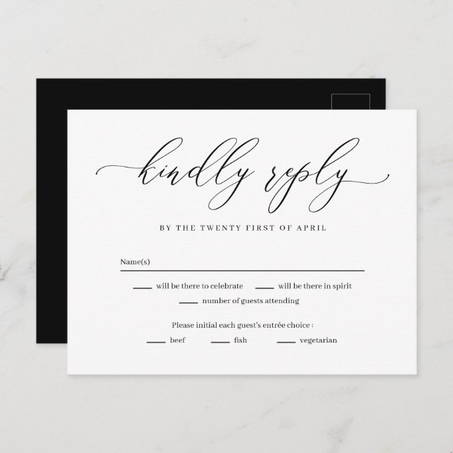 Forever Love bearbeitbare UAWG Antwort Karte (Vorne/Hinten)