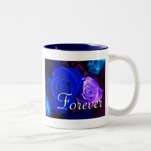 Forever Love Blue Lila Rose Zweifarbige Tasse