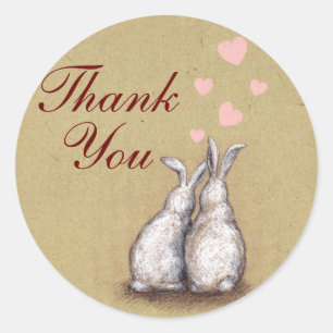 Forever Love Bunnies Danke, Aufkleber 2