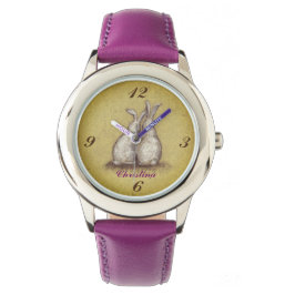 "Forever Love Bunnies" Design Custom eWatch Armbanduhr