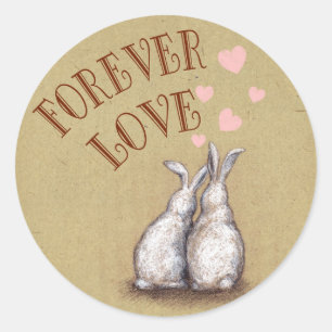 Forever Love Bunnies Sticker