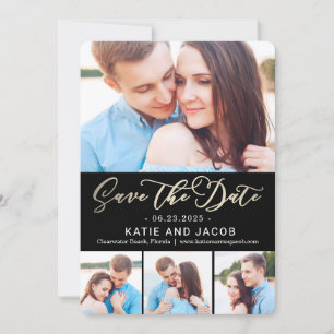 Forever Love Collage Wedding Save the Date Card Feiertagskarte
