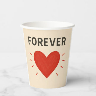 Forever Love Cup Pappbecher