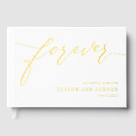 Forever Love Editable Color Foil Gästebuch
