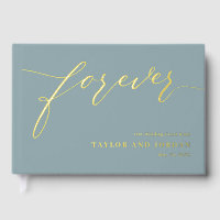 Forever Love Editable Color Foil Gästebuch