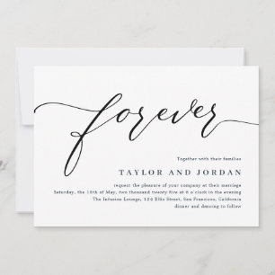 Forever Love EDITABLE FARBE Hochzeit Einladung