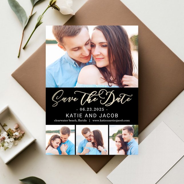 Forever Love EDITIERBARE FARBE Save The Date Karte (Von Creator hochgeladen)