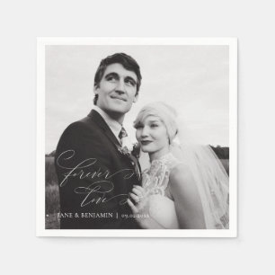 Forever Love Foto Wedding Brunch Serviette