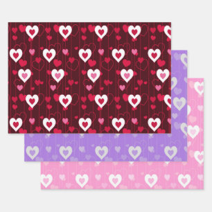 Forever Love Hearts Collection Geschenkpapier Set