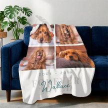 Forever Love Hund Memorial Foto Collage White
