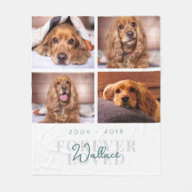 Forever Love Hund Memorial Foto Collage White