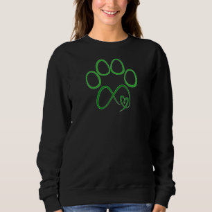 Forever Love Paw Print Heart Puppy Dog Pet Sweatshirt