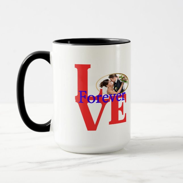 "Forever Love" Personalisierte Foto Tasse (Links)