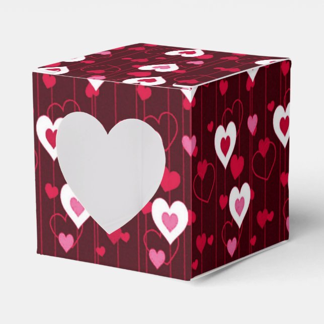 Forever Love Red Hearts Geschenkschachtel (Vorderseite)