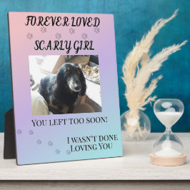 Forever Loved Gradient Pet Memorial Tribute Fotoplatte