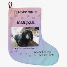 Forever Loved Holiday Pawprints Tribute Großer Weihnachtsstrumpf