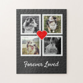 Forever Loved Pet Memorial mit Fotos Puzzle