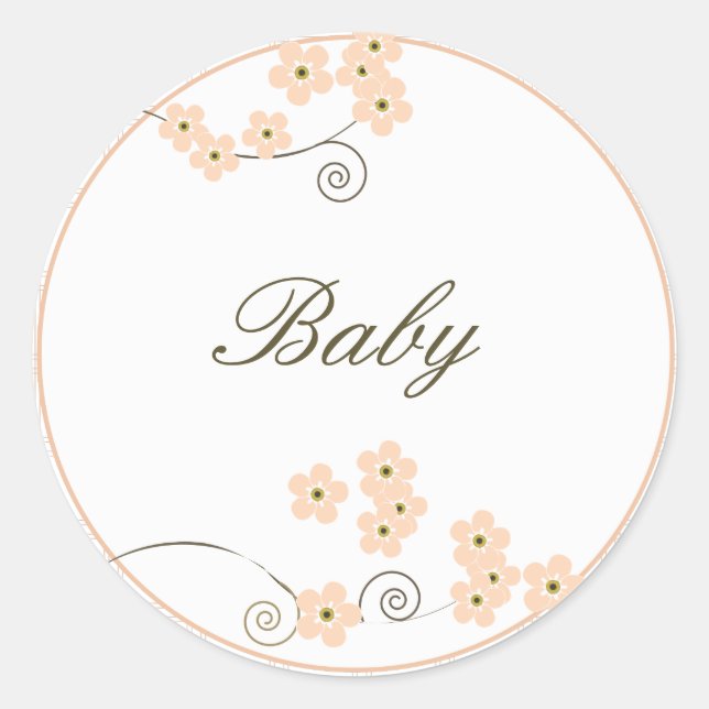 Forever Loved Umschlag Aufkleber Peach (Vorderseite)