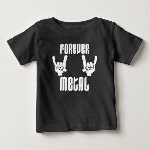 Forever Metal Heavy Metal Devil Horns Hand Geste Baby T-shirt