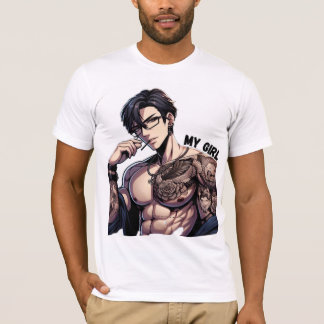 Forever Mine - Hot Anime Tattooed Man mit Brille T-Shirt