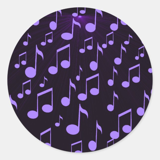 Forever music_ runder aufkleber (Vorderseite)