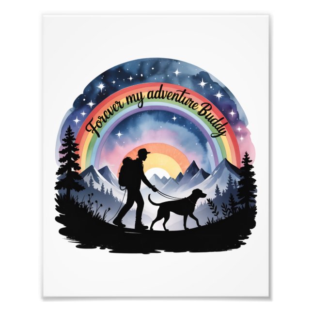 Forever My Adventure Buddy Dog Memorial Fotodruck (Vorne)
