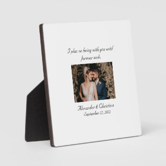 "Forever" Paare Elegantes Zitat zur Liebe Fotoplatte