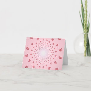 Forever Pink Hearts Notecard Karte