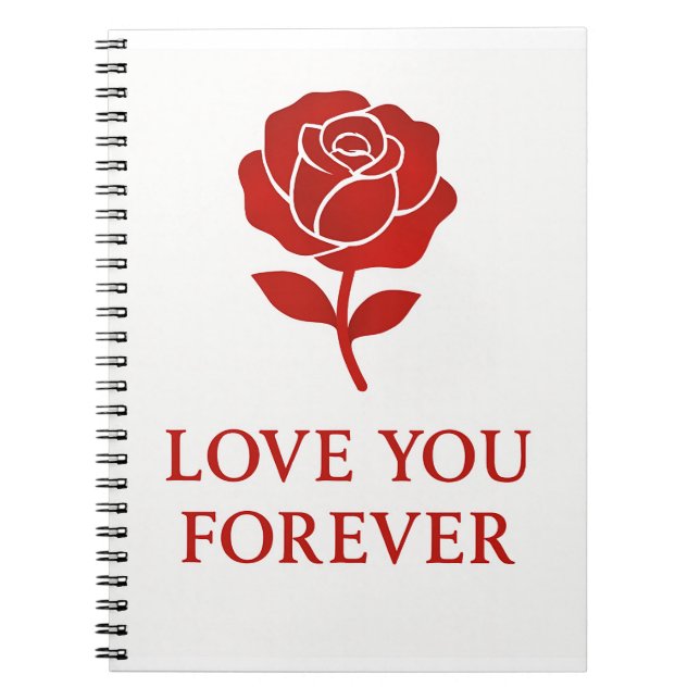 Forever Rose Inspiring Warm Romantic Valentine Notizblock (Vorderseite)