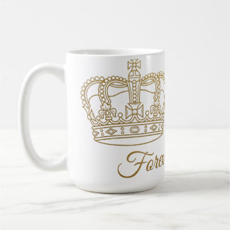 Forever Royal King Queen Crown Anniversary Mug Kaffeetasse